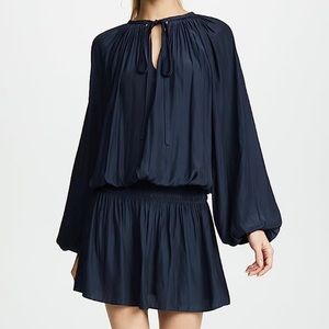 Ramy Brook Paris Smocked Mini Dress in Navy